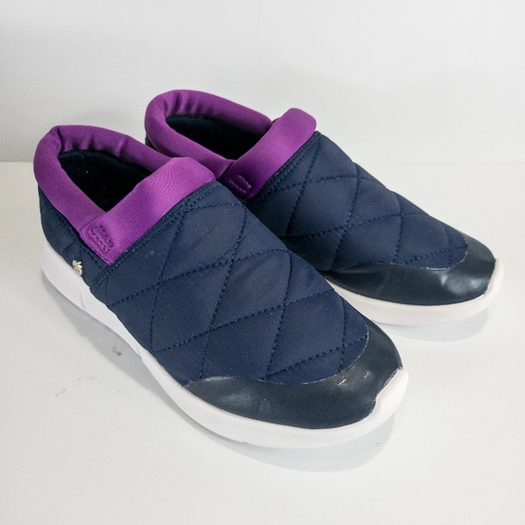 London Fog Kelsie Quilted Slip-on Sneakers Navy -6 - Picture 3 of 6